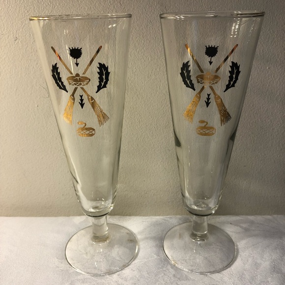 Vintage Curling Glasses , Scottish Brooms, Rock, Tam, mid century - Picture 1 of 8